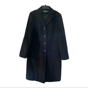 Kristen Blake black wool coat size 10 excellent condition